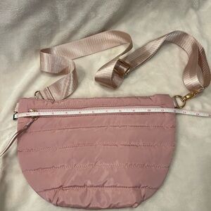 ⚠️CLEARANCE Pink Quilted Crossbody Bag with Adjustable Strap